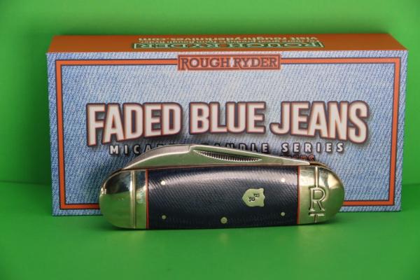 Rough Ryder Denim Micarta Large Toenail Folding Knife