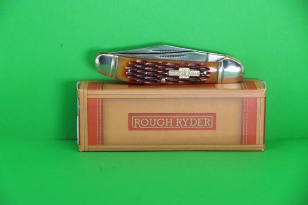 Rough Rider 043 Copperhead Folding Pocket Knife with Jigged Bone Handle