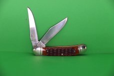 Rough Rider 043 Copperhead Folding Pocket Knife with Jigged Bone Handle