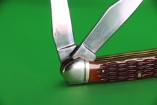 Rough Rider 043 Copperhead Folding Pocket Knife with Jigged Bone Handle