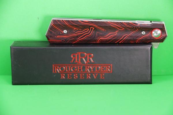 Rough Ryder Reserve Red and Black G-10 Linerlock Folding Knife