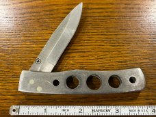 Parker USA Spear Point Single-Blade Stainless Steel Knife w/Thumb Assist