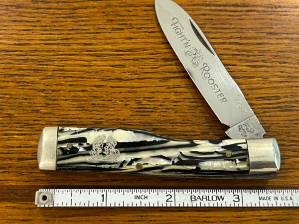 Fight'n Rooster Frank Buster Ltd Ed Single-Blade Gunstock Knife w/Celluloid Scales SN#037 Germany
