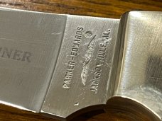 02 Parker-Edwards Spear Point Hunting Knife w/Stainless Steel Blade & Pakkawood Scales A018S  