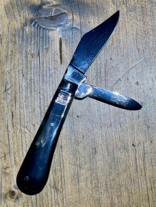 Taylor's Eye Witness Premium Custom made Twin Blade Barlow with Clip & Pen blades in Buffalo Horn