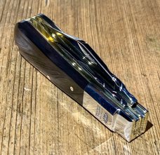 Taylor's Eye Witness Premium Custom made Twin Blade Barlow with Clip & Pen blades in Buffalo Horn