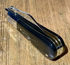 Taylor's Eye Witness Premium Custom made Twin Blade Barlow with Clip & Pen blades in Buffalo Horn