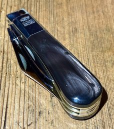 Taylor's Eye Witness Premium Custom made Twin Blade Barlow with Clip & Pen blades in Buffalo Horn