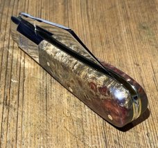 Taylor's Eye Witness Premium Barlow Clip with beautiful Amboyna Burl Scales and Back Spring filing