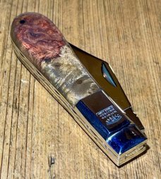 Taylor's Eye Witness Premium Barlow Clip with beautiful Amboyna Burl Scales and Back Spring filing
