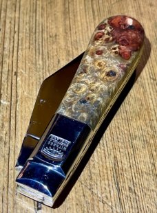 Taylor's Eye Witness Premium Barlow Clip with beautiful Amboyna Burl Scales and Back Spring filing