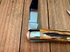 Case Classic Split Backspring Fiddleback Whittler India Stag 1994