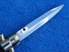 5-1/2" Black Shell wrap Coricama Picklock Stiletto knife-super rare stamp