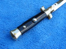 5-1/2" Black Shell wrap Coricama Picklock Stiletto knife-super rare stamp