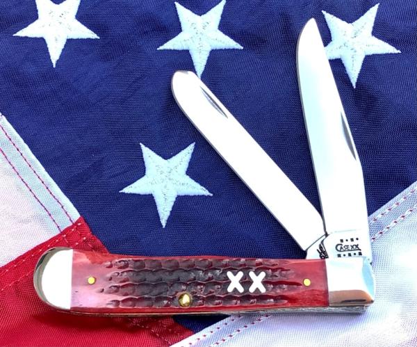 Case xx 2000 "Old Red" Trapper (MDL# 6254) Knife w/ Great Red Bone Handles -NOS and Mint Case xx 2000 "Old Red" Trapper (MDL# 6254) Knife w/ Great Red Bone Handles -NOS and Mint