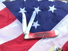 Case xx 2000 "Old Red" Trapper (MDL# 6254) Knife w/ Great Red Bone Handles -NOS and Mint
