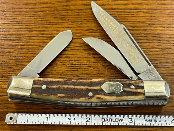 Fight'n Rooster Ltd Ed 1980 "Tennessee Kentucky Knife Collector" Stockman w/MOP Scales SN#067 German