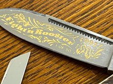Fight'n Rooster Frank Buster Ltd Ed 1997 3-Blade Canoe Knife w/Stag Scales SN#013 Germany