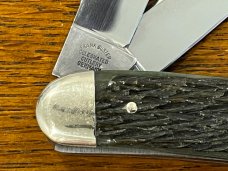 Fight'n Rooster Frank Buster 2-Blade Sowbelly Trapper Knife w/Pick Bone Scales Germany 