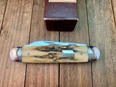 Schatt and Morgan Equal End Split Backspring Whittler Stag KKCA Club Knife 2008