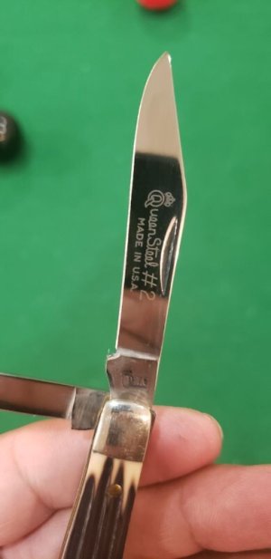 Vintage Queen Steel #2 USA, Two Blade Jack Knife ,Imitation Winterbottom Bone, Q76