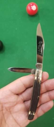 Vintage Queen Steel #2 USA, Two Blade Jack Knife ,Imitation Winterbottom Bone, Q76