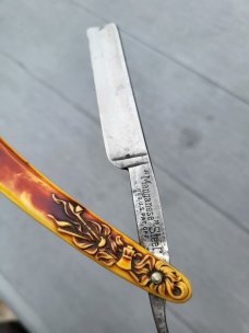 9/16" Vintage Straight Razor Western Bros Anchor Brand Manganese Steel, Made in Germany