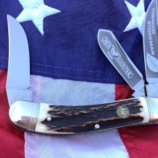 Hen & Rooster -Bertram Cutlery 1996 TOBACCO Stockman w/ Super Stag Handles