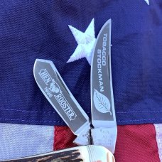 Hen & Rooster -Bertram Cutlery 1996 TOBACCO Stockman w/ Super Stag Handles