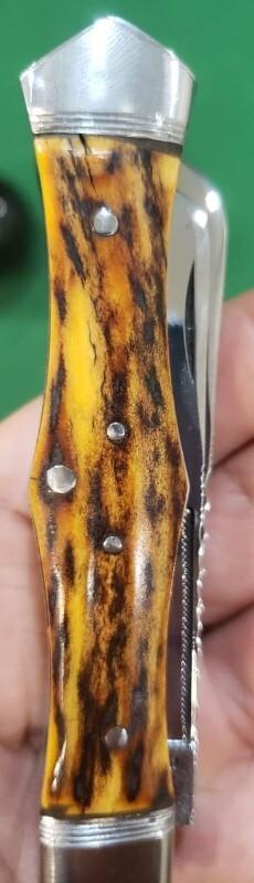 Vintage Custom Made Trapper with Premium Stag Handles and filework, Unique Pattern Vintage Custom Made Trapper with Premium Stag Handles and filework, Unique Pattern