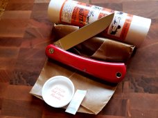 Great Eastern Cutlery Red Linen Micarta Bull Buster 215124 Farm & Field Tool Knife New in the Tube