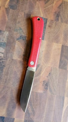 Great Eastern Cutlery Red Linen Micarta Bull Buster 215124 Farm & Field Tool Knife New in the Tube
