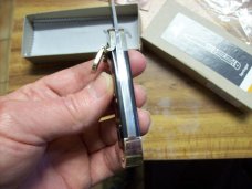 Hubertus Knife Solingen, Germany Small 08 Exotic Black Ebony Wood 5 3/4 " Open Lilyput NIB