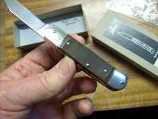 Hubertus Knife Solingen, Germany Small 08 Exotic Rare Green Micarta 5 3/4 " Open Lilyput NIB