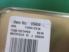 Case 2004 Select Mediterranean Blue Tiny Texas Toothpick Pattern # 610096 ATS-34 