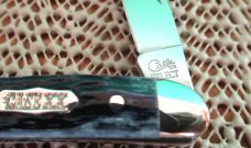 Case 2004 Select Mediterranean Blue Tiny Texas Toothpick Pattern # 610096 ATS-34 