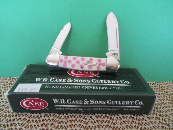 Case XX 2008 Discontinued Pink Polk Dot Baby Butterbean Pattern # 62132 SS Item # 08800 Case XX 2008 Discontinued Pink Polk Dot Baby Butterbean Pattern # 62132 SS Item # 08800