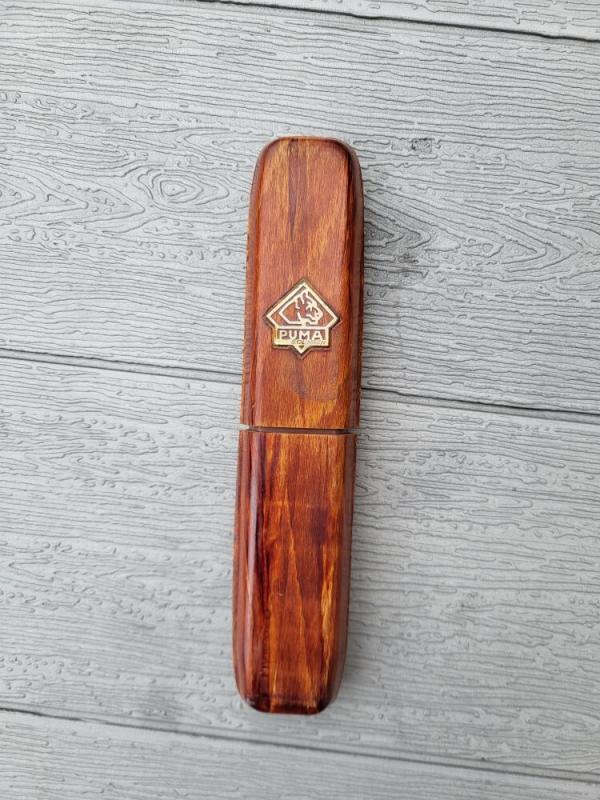 PUMA Solingen Rosewood Color Plastic Straight Razor Case