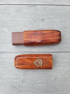 PUMA Solingen Rosewood Color Plastic Straight Razor Case