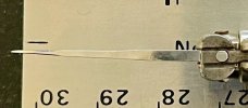 Miniature Italy Switchblade Knife, Underlined INOX Mark, Older Style, Nice Stag, Rare Swedge Grind