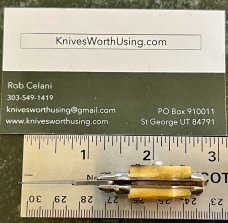 Miniature Italy Switchblade Knife, Vertical INOX Mark, Older Style, Nice Aged Stag