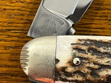 Fight'n Rooster Ltd Ed 1991 "Fort City Knife Collectors' Club" 3-Blade Cigar Knife w/Stag Scales Ger