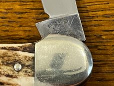 Fight'n Rooster Frank Buster Ltd Ed 1990 Intl Cutlery Club Canoe Knife w/Stag Scales SN#175 Germany