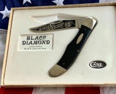1984 Case xx Folding Hunter “Black Diamond” (2165 SS) Black Synthetic Handles -NOS in Orig Display