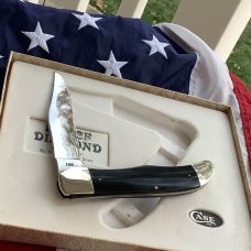 1984 Case xx Folding Hunter “Black Diamond” (2165 SS) Black Synthetic Handles -NOS in Orig Display