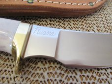 Ruana Custom Brass Knives  Elk & Iron Wood Model CB AB4