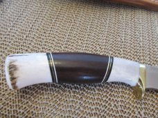 Ruana Custom Brass Knives  Elk & Iron Wood Model CB AB4