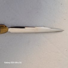 RARE! VINTAGE CRACKED ICE COLONIAL LETTER OPENER & PEN BLADE