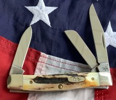 Case xx 2007 GunStock Stockman Knife Mdl# 53032 SS With Sweet Stag Handles -NOS 