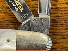 Fight'n Rooster Frank Buster Ltd Ed 1983 "Eagle Creek" 4-Blade Congress w/MOP Scales SN#109 German